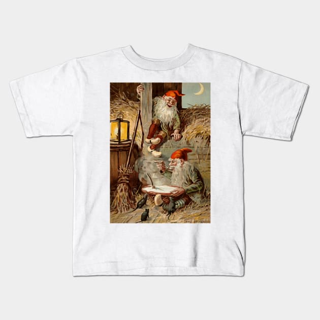 “Pudding In the Barn” by Jenny Nystrom Kids T-Shirt by PatricianneK